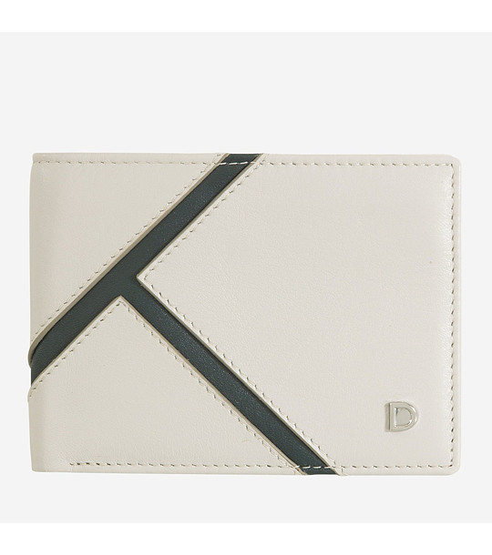 Мъжки портфейл в перлен цвят с геометричен детайл CAPRERA снимка