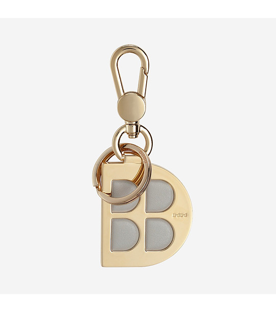 Златист метален ключодържател HASHIMA с кожени мотиви Pearl снимка