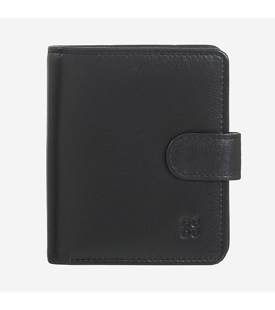 Черен дамски портфейл с цветен вътрешен дизайн ARBE снимка