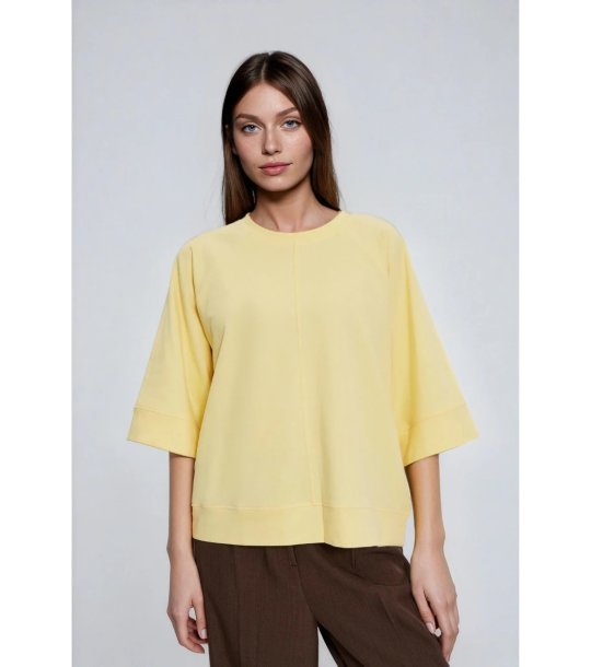 Дамска жълта блуза снимка