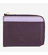 Мъжки кожен портфейл с цип PETROL в тъмнолилаво-0 снимка