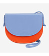 Дамска чанта в синьо и оранжево през рамо с капак ALTEA-0 снимка