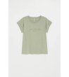 Дамска памучна блуза в маслиненозелен цвят-4 снимка