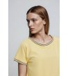 Жълта дамска блуза с контрастни кантове-1 снимка