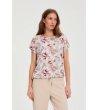Дамска розова блуза с флорален принт-0 снимка