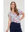 Дамска блуза с принт на цветя-2 снимка