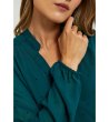 Дамска зелена риза с дълъг ръкав-4 снимка