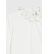 Бяла риза с флорален детайл L-KO-4900-4 снимка