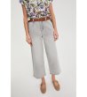 Дамски сиви дънки с широк крачол-1 снимка
