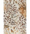 Дамски шал в слонова кост с флорален и животински принт-4 снимка