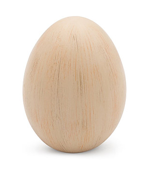 Бежова керамична фигура яйце 11x11x14 см снимка