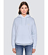 Светлосин памучен суитшърт с качулка RAISALA -0 снимка