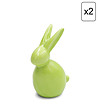 2 бр зелени декоративни фигурки Заек 10x16x7 см-0 снимка