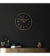 Черен стенен часовник с циферблат 30x4 см-1 снимка
