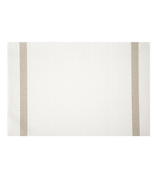 Комплект 6 бели подложки за хранене с декоративни ивици 30x45 см снимка