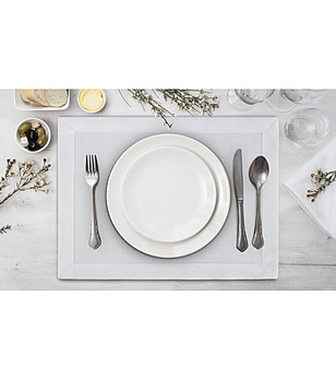 Комплект 4 бели подложки за маса с кант 30x40 см снимка