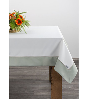 Бежова покривка с кант 145x300 см снимка