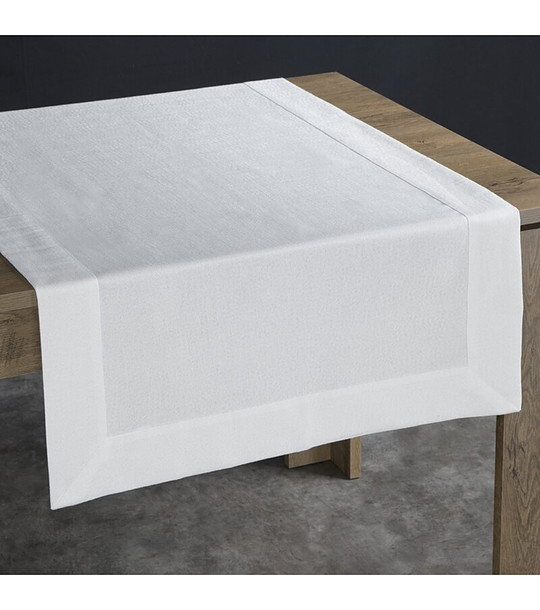 Бял тишлайфер с декоративен кант 70x150 см снимка