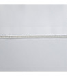Бяла покривка със сребрист кант 145x300 см-2 снимка
