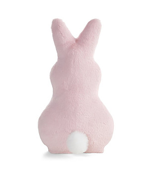 Светлорозова декоративна възглавница Зайче 21x41 см снимка