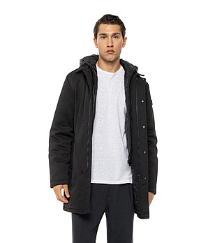 Черно мъжко яке с качулка Bjork снимка