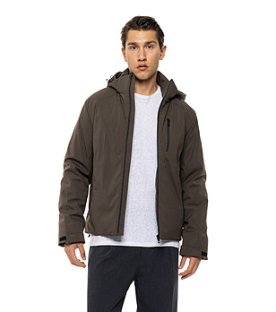 Тъмнозелено късо яке с качулка Klark снимка