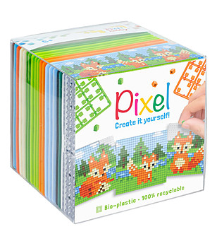 Комплект от 3 мозайки с пиксели Classic Куб - Лисици снимка