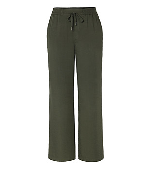 Панталон с връзка на талията в тъмнозелено Adisa снимка