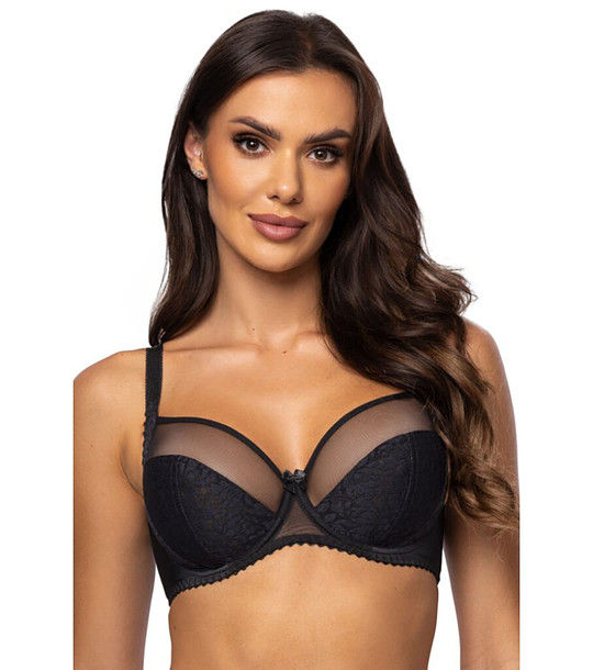 Черен дантелен сутиен с тюл LAILA снимка