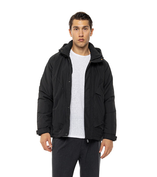 Черно късо яке с качулка Marc снимка