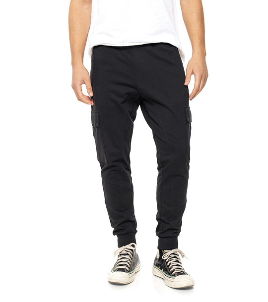 Черни памучни карго панталони Billy снимка