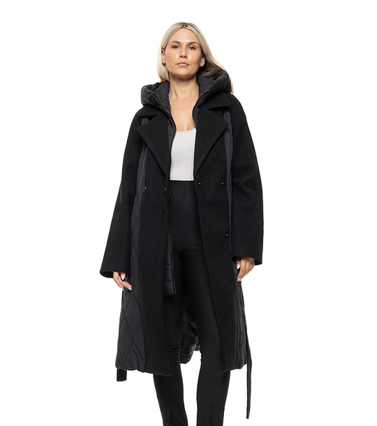 Чернo палто с качулка Anatola снимка