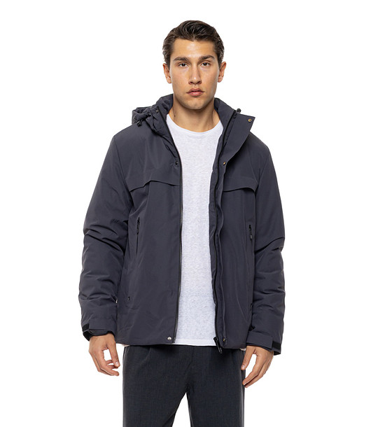 Тъмносиво мъжко яке с качулка Diеko снимка