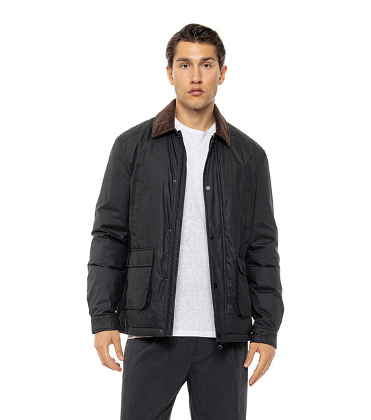 Черно мъжко яке с яка Vian снимка