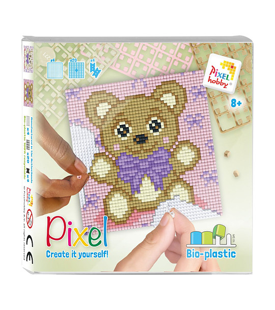 Пиксел мозайка Classic с плюшено мече снимка