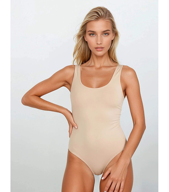 Бежово боди без ръкави SABRINA снимка