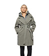 Дамско ментово палто с качулка Adelita-2 снимка