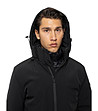 Черно мъжко яке с качулка Nеmo-4 снимка