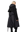 Чернo палто с качулка Anatola-3 снимка