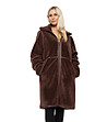 Кафяво дамско палто Alita-2 снимка