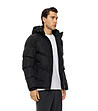 Черно капитонирано яке с качулка Buldo-1 снимка