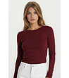 Бордо блуза с дълъг ръкав IRMA-0 снимка