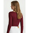 Бордо блуза с дълъг ръкав IRMA-1 снимка