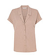 Бежова дамска риза с къс ръкав Melanie-2 снимка