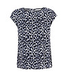 Тъмносиня блуза с животински принт Lala-2 снимка