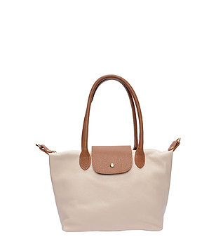 Бежова раменна чанта  снимка