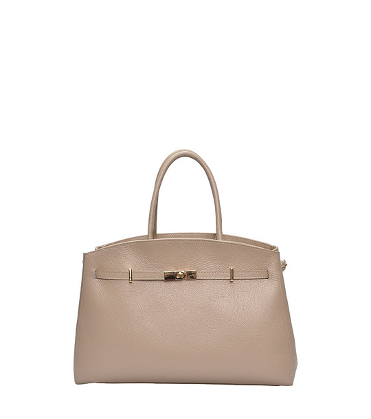 Бежова чанта тип тоут  снимка