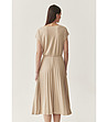Бежова рокля с плисирана пола Edona-1 снимка