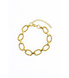 Златиста дамска гривна с овални релефни звена-0 снимка