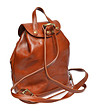 Дамска раница от естествена кожа в цвят коняк Nikala-2 снимка
